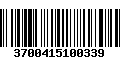 Código de Barras 3700415100339