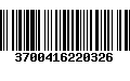 Código de Barras 3700416220326