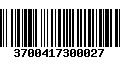 Código de Barras 3700417300027