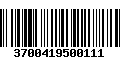 Código de Barras 3700419500111