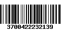 Código de Barras 3700422232139