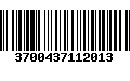 Código de Barras 3700437112013