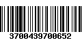 Código de Barras 3700439700652