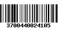 Código de Barras 3700440024105