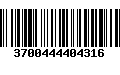 Código de Barras 3700444404316