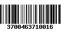 Código de Barras 3700463710016