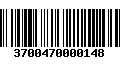 Código de Barras 3700470000148