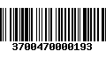 Código de Barras 3700470000193