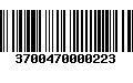 Código de Barras 3700470000223