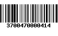 Código de Barras 3700470000414