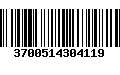 Código de Barras 3700514304119