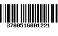 Código de Barras 3700516001221