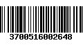 Código de Barras 3700516002648