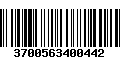 Código de Barras 3700563400442