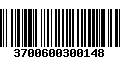 Código de Barras 3700600300148