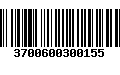 Código de Barras 3700600300155