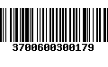 Código de Barras 3700600300179