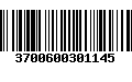 Código de Barras 3700600301145