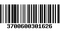 Código de Barras 3700600301626