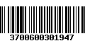 Código de Barras 3700600301947