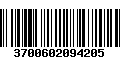 Código de Barras 3700602094205