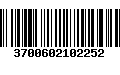 Código de Barras 3700602102252