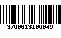 Código de Barras 3700613100049