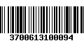 Código de Barras 3700613100094