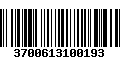 Código de Barras 3700613100193