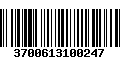 Código de Barras 3700613100247