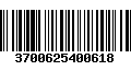 Código de Barras 3700625400618