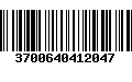 Código de Barras 3700640412047