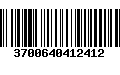 Código de Barras 3700640412412