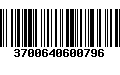 Código de Barras 3700640600796