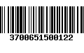 Código de Barras 3700651500122