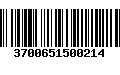 Código de Barras 3700651500214