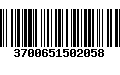 Código de Barras 3700651502058