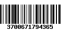 Código de Barras 3700671794365