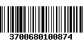 Código de Barras 3700680100874