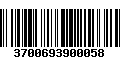 Código de Barras 3700693900058