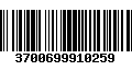 Código de Barras 3700699910259