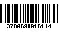 Código de Barras 3700699916114