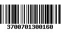 Código de Barras 3700701300160