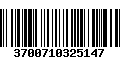 Código de Barras 3700710325147