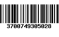 Código de Barras 3700749305028