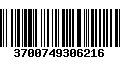 Código de Barras 3700749306216