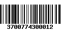 Código de Barras 3700774300012