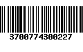 Código de Barras 3700774300227