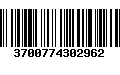 Código de Barras 3700774302962