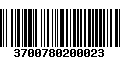 Código de Barras 3700780200023